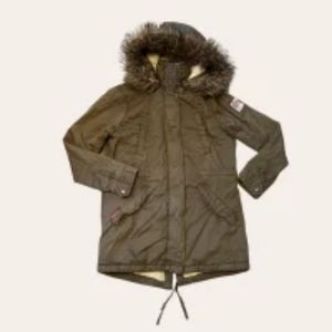 Army green parka